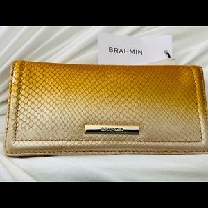 BRAHMIN WALLET NWT GORGEOUS COLOR GOLD/yellow